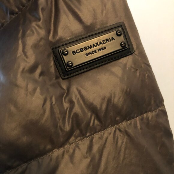 BCBG PACKABLE PREMIUM DOWN COAT WITH HOOD BLACK L NWOT - Picture 10 of 14